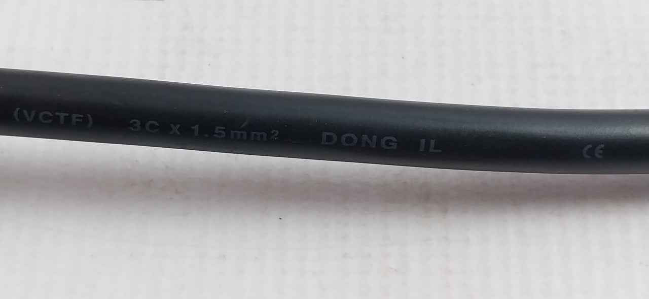 Dong Il 60227 Flexible Power Cable 2 Meter 300/500V