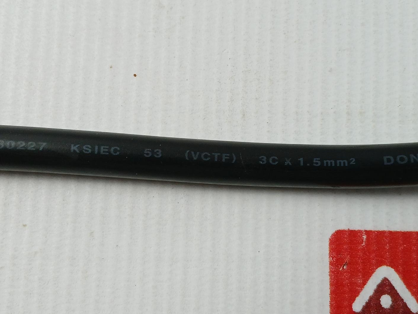 Dong Il Iec 60227-5 Insulated Pvc Sheath Vctf Cable 3C X 1.5Mm2 300/500V