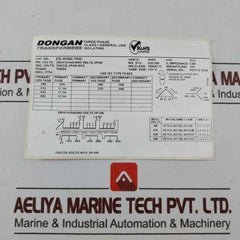 Dongan Es-30360.700D Three-phase Isolation Transformer 50/60 Hz E78234
