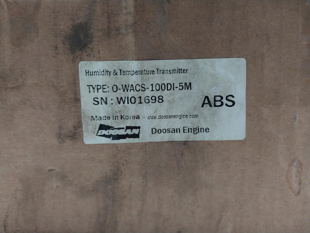 Doosan O-wacs-100Di-5M Humidity & Temperature Transmitter Oil Control 126770