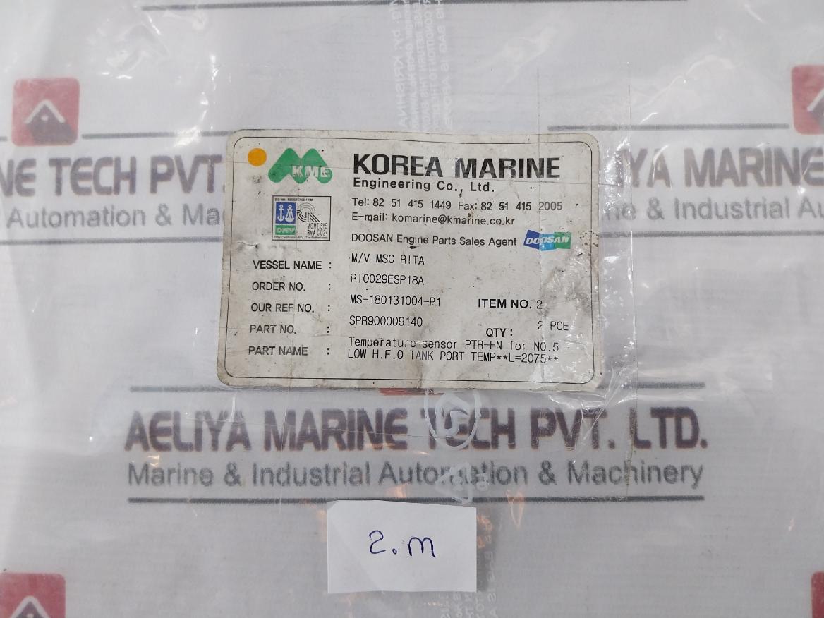 Doosan Spr900009140 Temperature Sensor Ptr-fn Ri0029Esp18A 2M