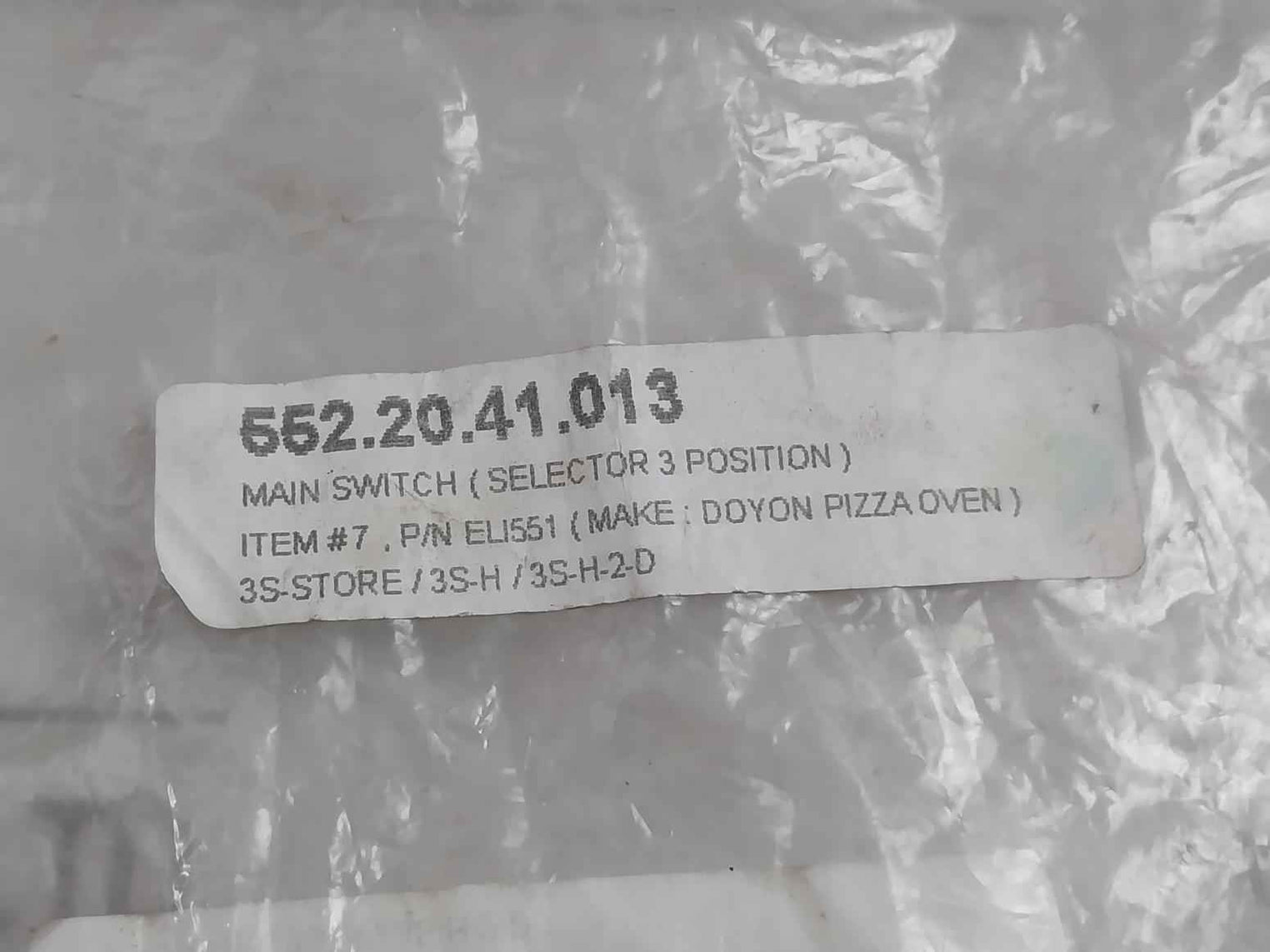 Doyon Eli551 3 Position Selector Switch Head For Oven