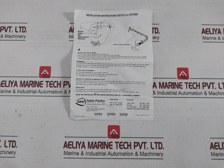 Dpe Supa Flush Outlet Valve Set
