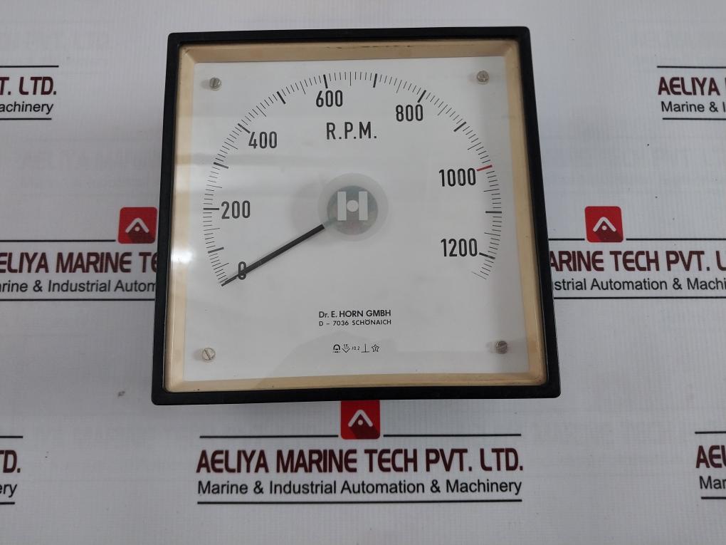 Dr. E. Horn Ea 144 X 144.1 S Analog Rpm Meter 0-1200/1250 R.P.M.
