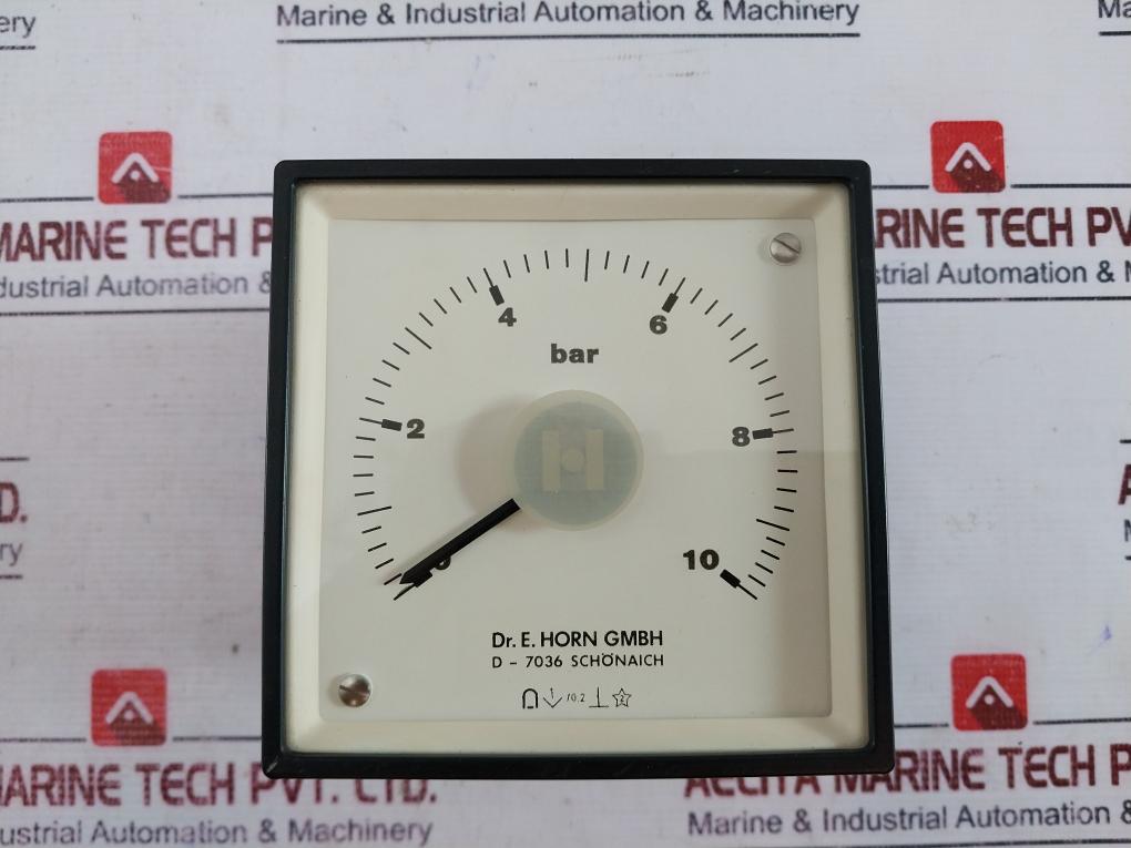 Dr. E. Horn Ea 96x96.2 S Speed Indicator Instrument 0-10 Bar
