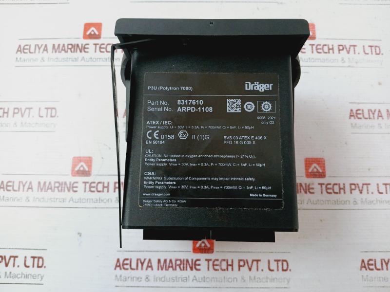 Drager 8317610 Polytron 7000 Display Transmitter Toxic Gase & Oxygen Detector 4