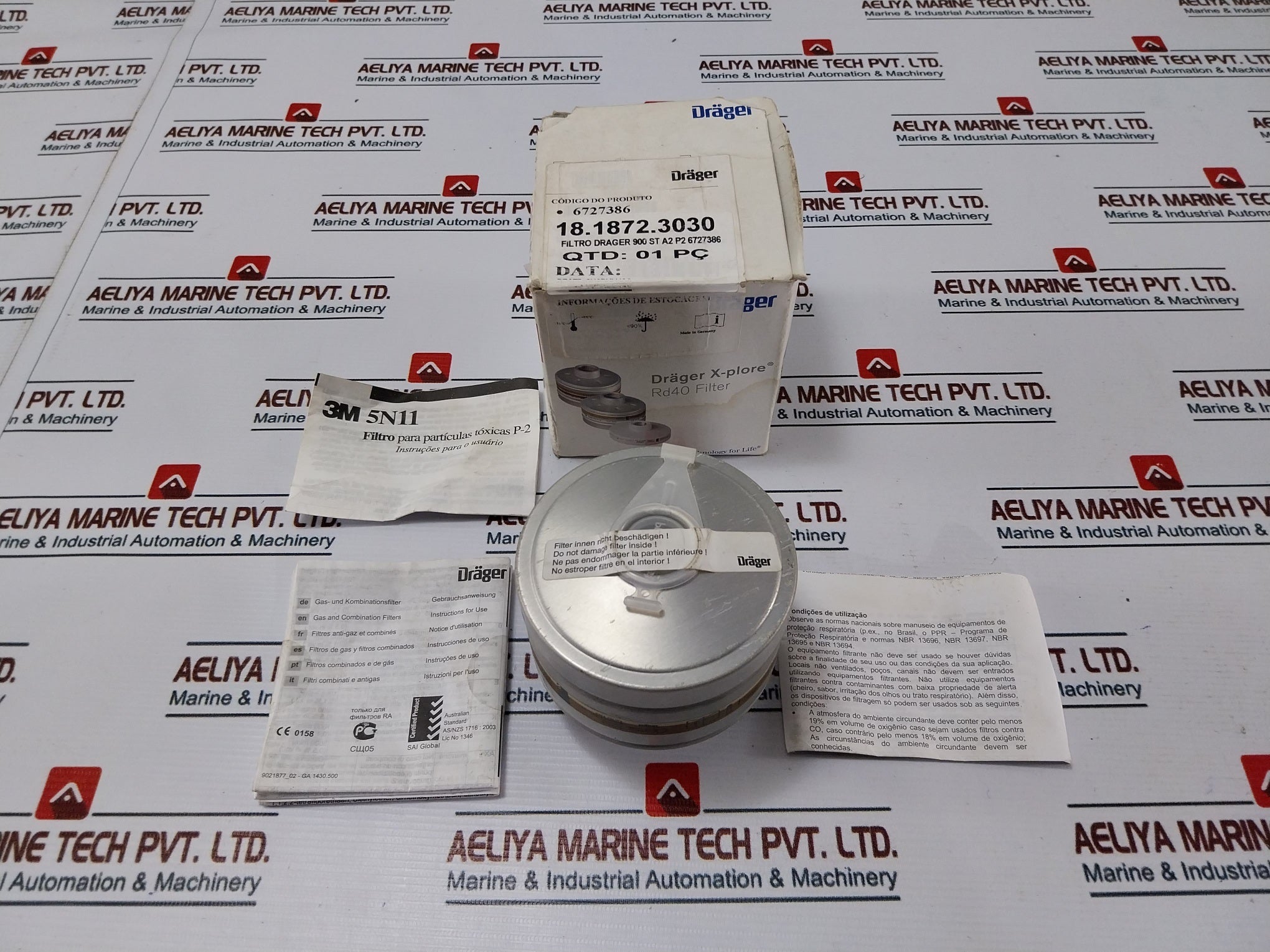 Drager 940 Gas Combination Filter 900 A2P2