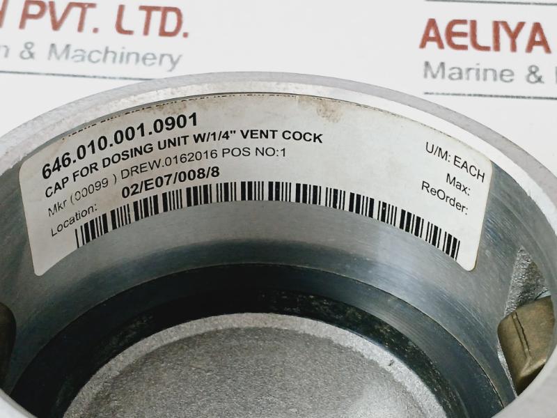 Drew W/1/4” Vent Cock Cap for Dosing Unit 0162016