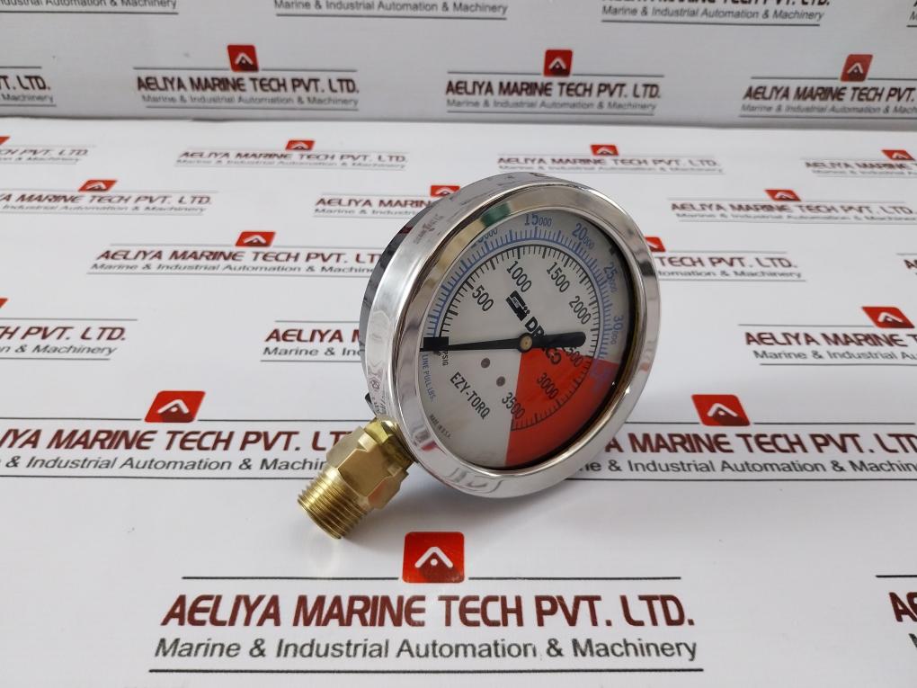 Drilco Ezy-torq 03-4128-t 0-35000 Line Pull Lbs, 0-3500 Psig