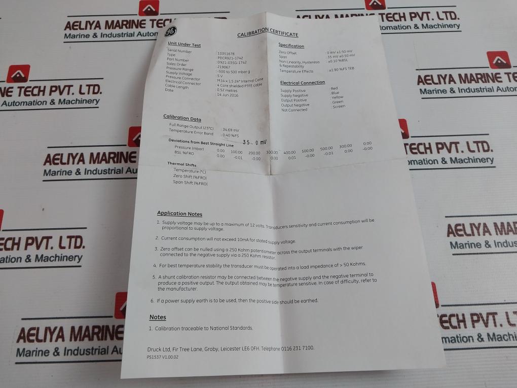 Druck PDCR 921-1742 Pressure Sensor D921-035G-1742