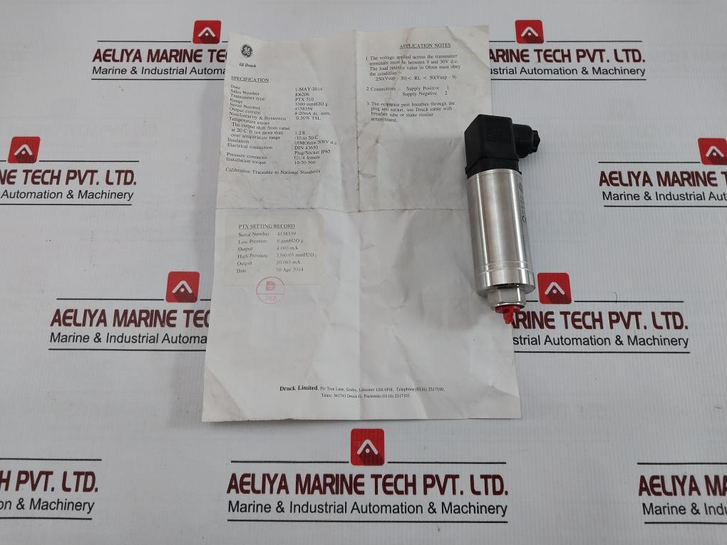 Druck Pressure Transmitter 9-30 Vdc 4-20 Ma Part No: Ptx 510