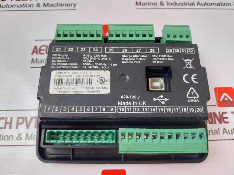 Dse 4520-004-05 Genset Control Panel Generator Controller 8-35v,0.5a Max 30v Max