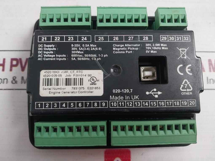Dse 4520 Mkii Engine Generator Controller 8-35V 0.5A Max E221853