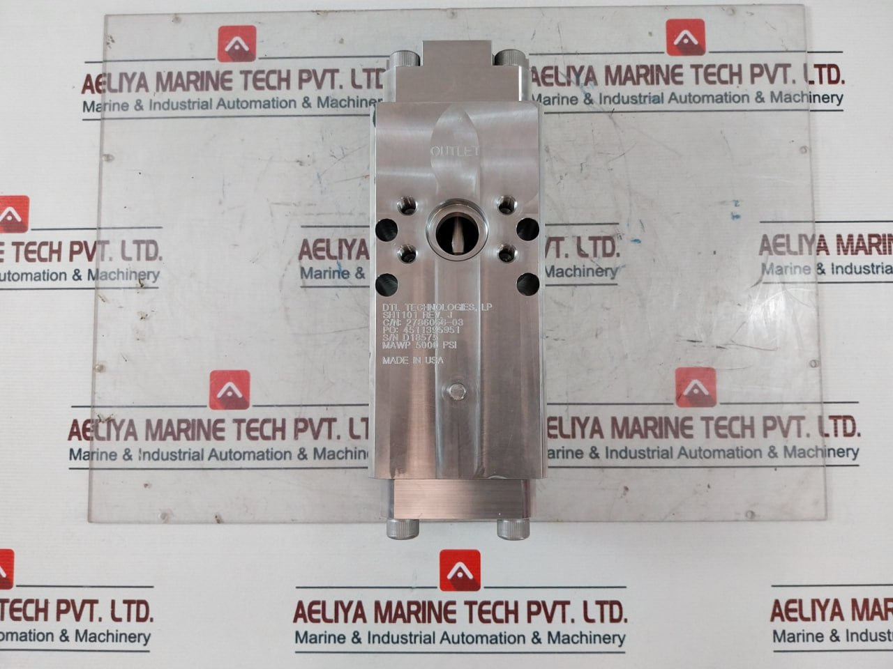 Dtl Technologies Sh1101 Shuttle Valve 1 In Stackable With 1 In 5000 Psi