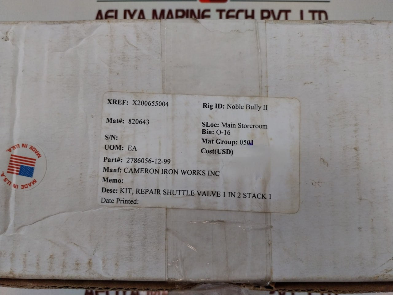 Dtl Technologies Sh8012Rk 2786056-12-99 Repair Shuttle Valve 1 In 2 Stack 1 Kit