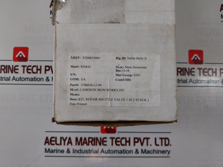 Dtl Technologies Sh8012Rk Shuttle Valve 1 In 2 Stack 1 Repair Kit 2786056-12-99