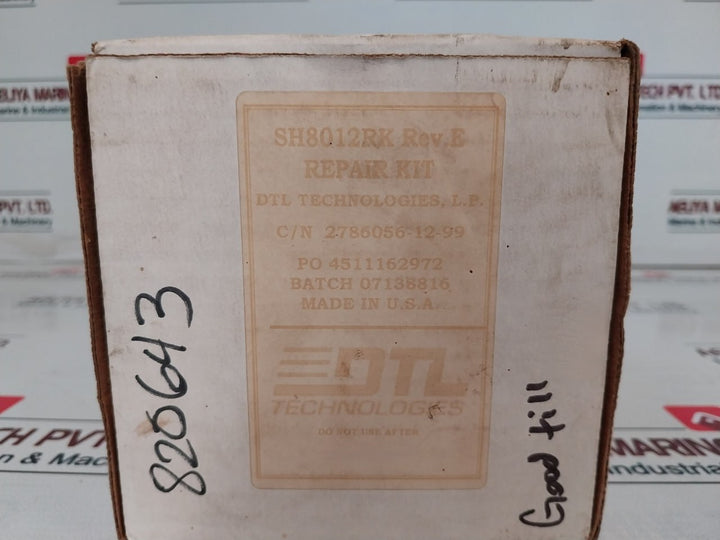 Dtl Technologies Sh8012Rk Shuttle Valve 1 In 2 Stack 1 Repair Kit 2786056-12-99