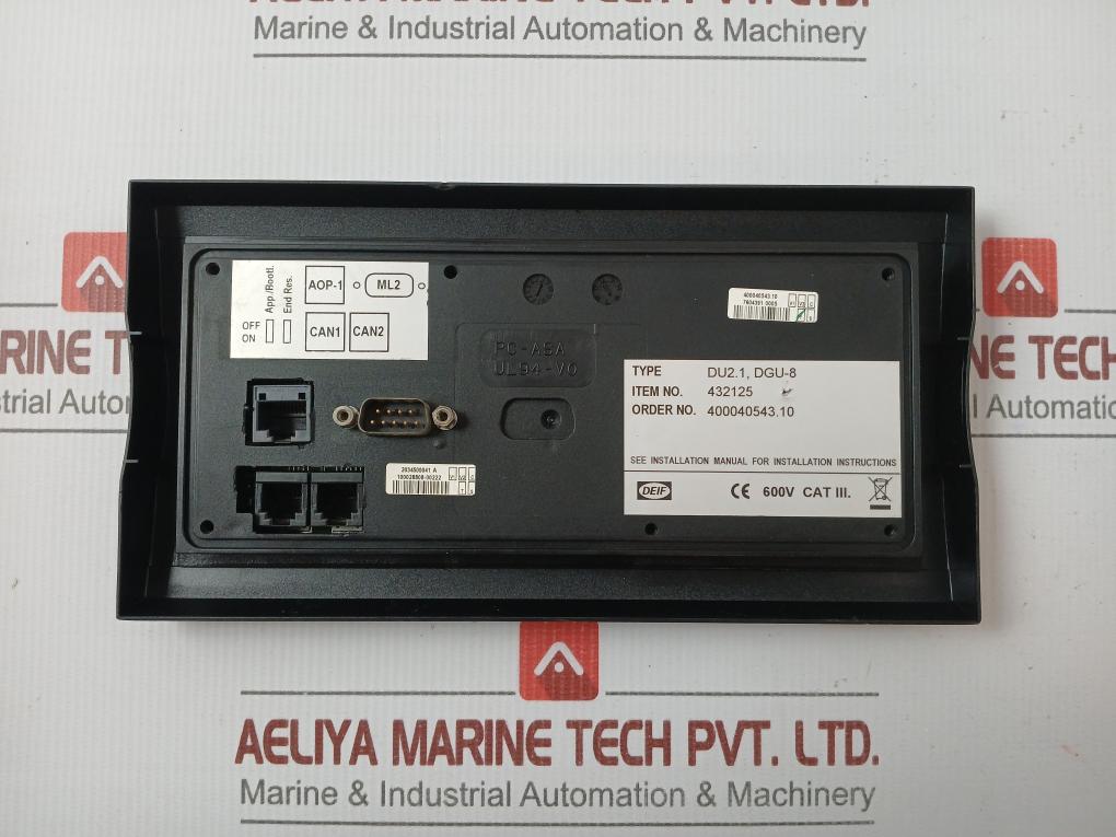 Du2.1, Dgu-8 Display Unit Voltage - 600V Deif