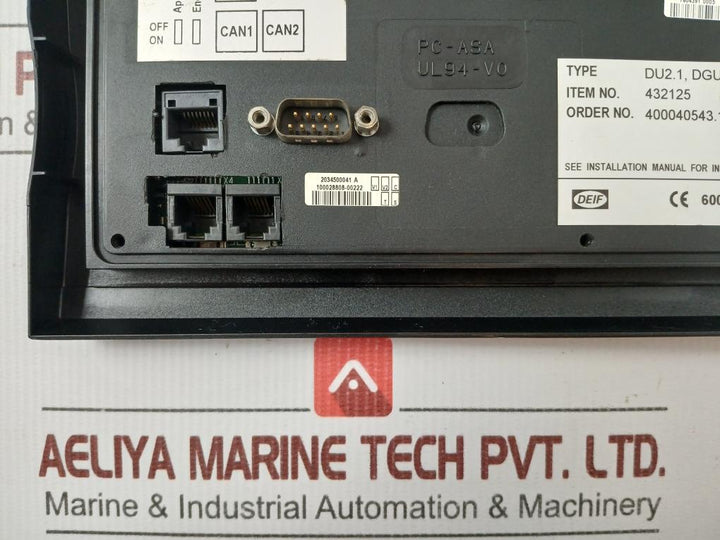 Du2.1, Dgu-8 Display Unit Voltage - 600V Deif