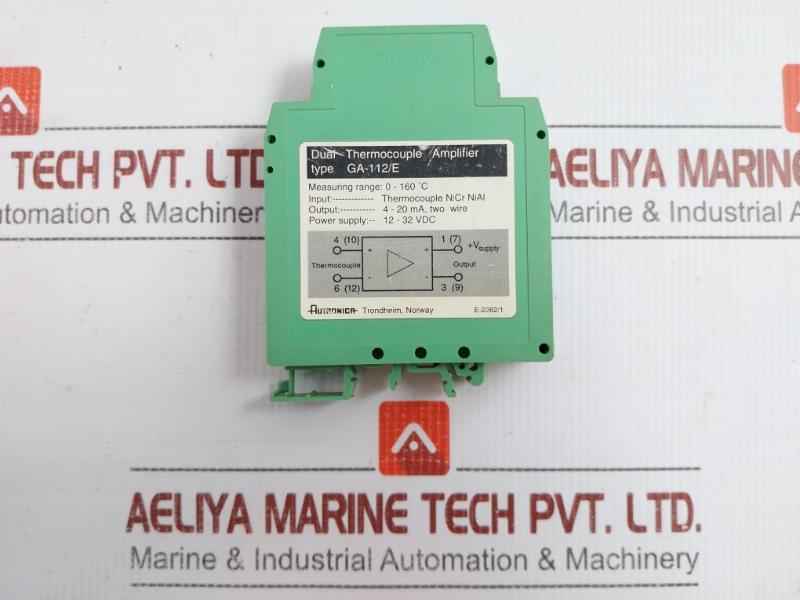Dual Thermocouple Amplifier Autronica Ga-112/E 12-32 Vdc