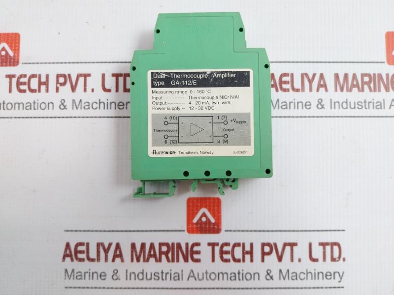 Dual Thermocouple Amplifier Autronica Ga-112/E 12-32 Vdc