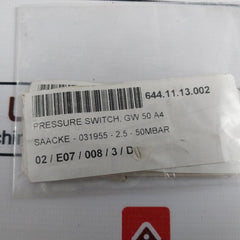 Dungs Technic Gw 50 A4 Differential Air Pressure Switch 2.5-50 Mbar