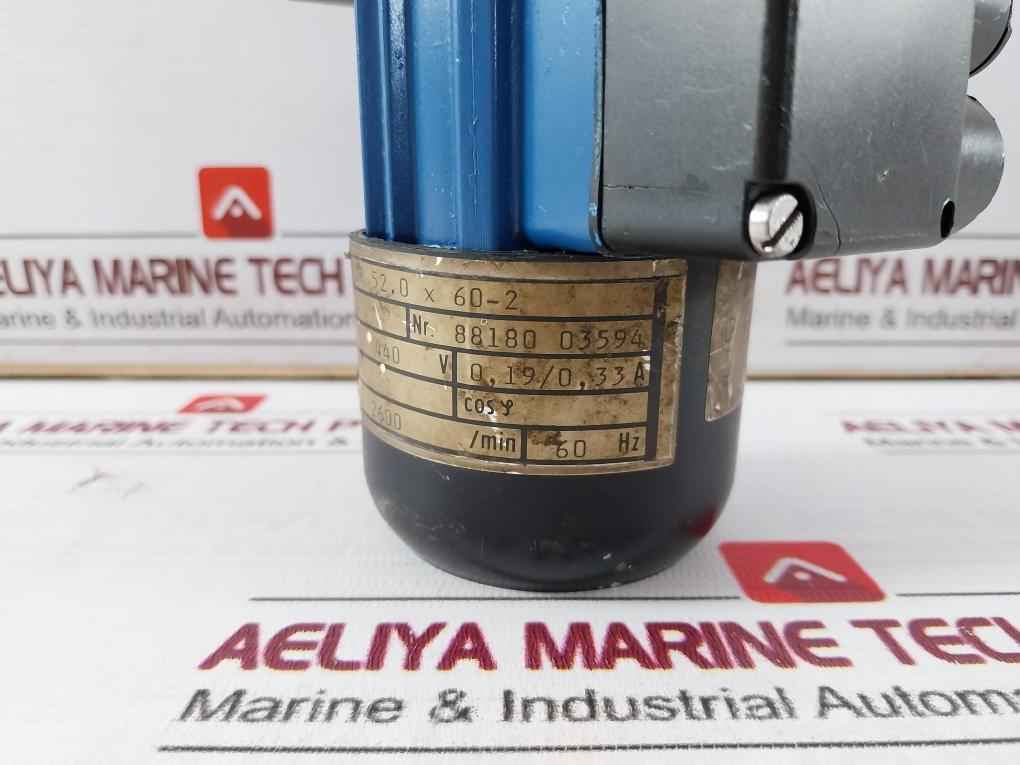 Dunkermotoren Dr 52.0X60-2 Ac Motor 60Hz Cm3 0-100% 10Bar 440V