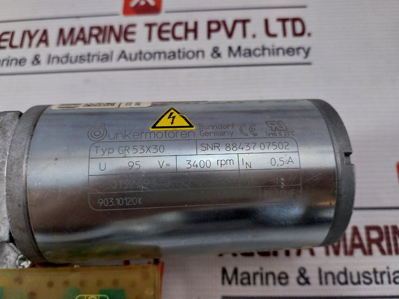 Dunkermotoren Gr 53X30 Permanent Magnet Dc Motor 95Vdc 34.2W Ip50