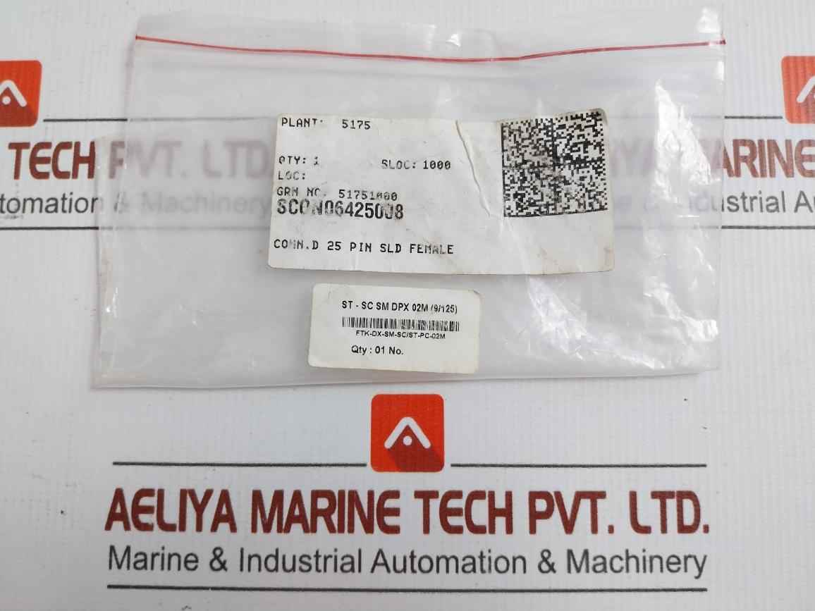 Duplex Fiber Optic Patch Cable Ftk-dx-sm-sc/St-pc-02M St-sc Sm Dpx 02M (9/125) New