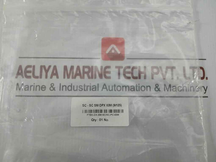 Fiber Optic Patch Cable Ftek-dx-sm-sc/Sc-pc-03M Duplex Sm Sc-sc P.C.3M 270 Gm
