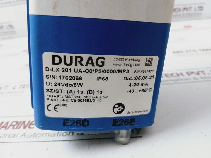 Durag D-lx 201 Ua-c0/P2/0000/Mp3 Flame Monitor With Software Interface