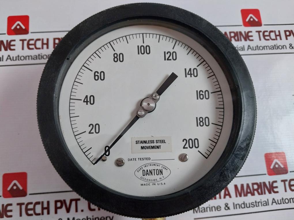 Duro 0-200 Pressure Gauge With Stainless Steel Movement