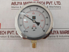 United Instrument 40-400Fg02L Pressure Gauge -1 To 2 Bar 100Kpa
