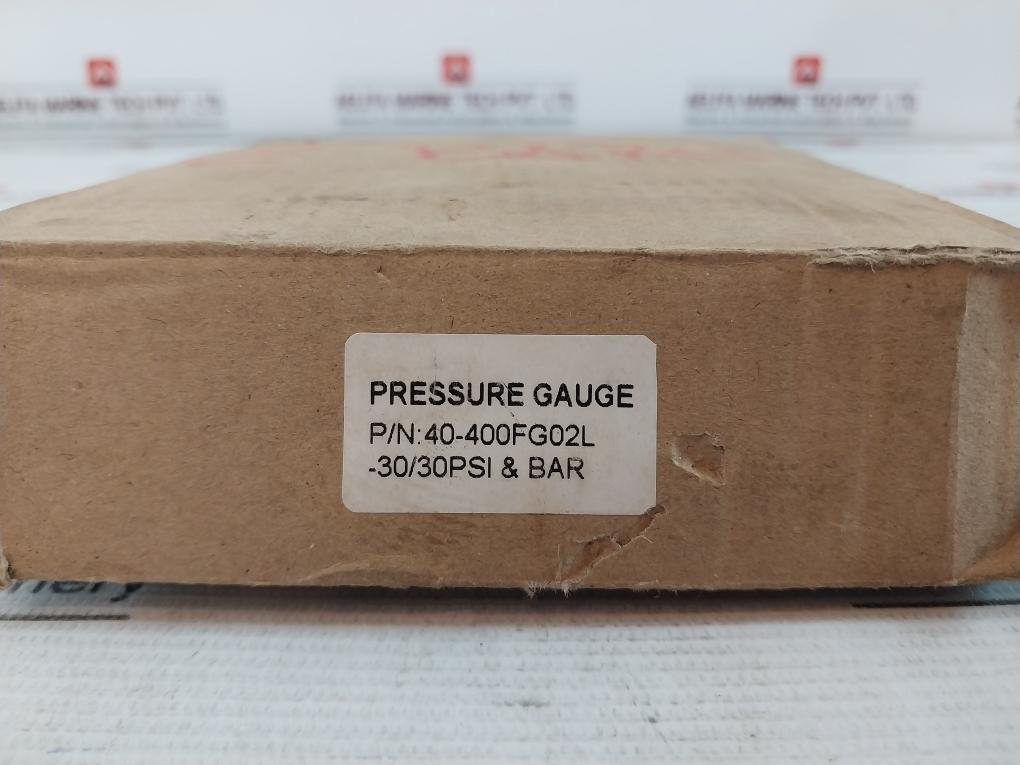 Duro United 40-400Fg02L Pressure Gauge -1 To 2 Bar, Inhg -30 To 30 Psi, 100Kpa