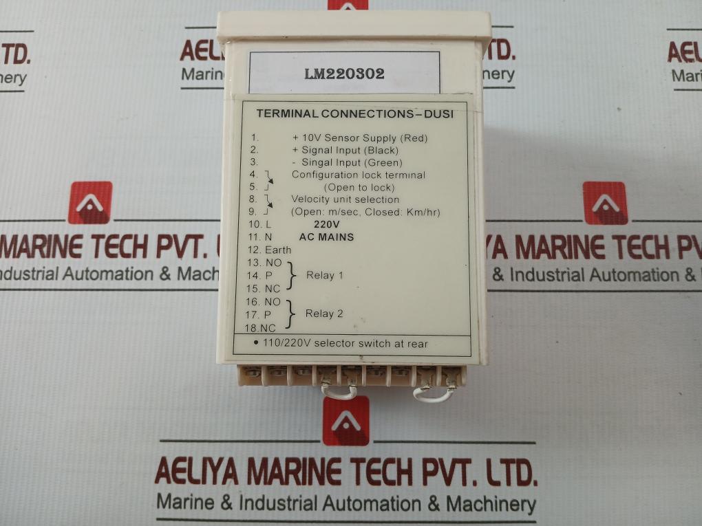 Dusi Wind Speed Indicator And Controller 110/220V 4-20Ma Lawrence & Mayo