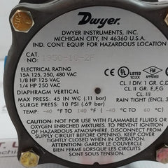 1950-10-2F Explosion-proof Differential Pressure Switch Ip54 Dwyer