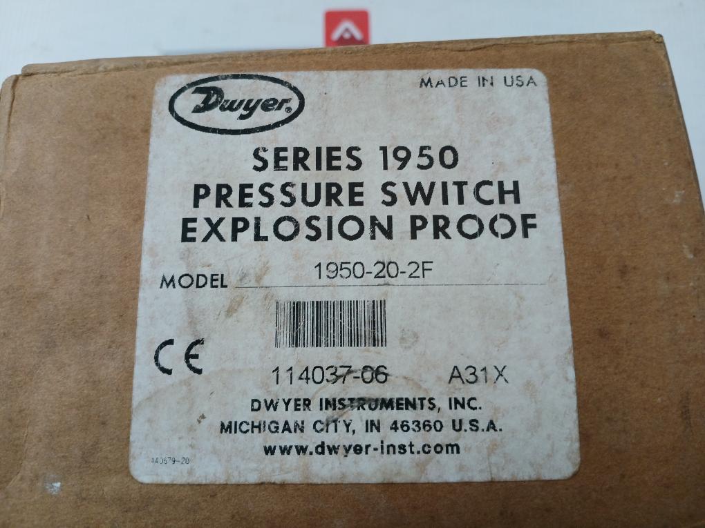 1950-20-2F Explosion-proof Differential Pressure Switch Dwyer