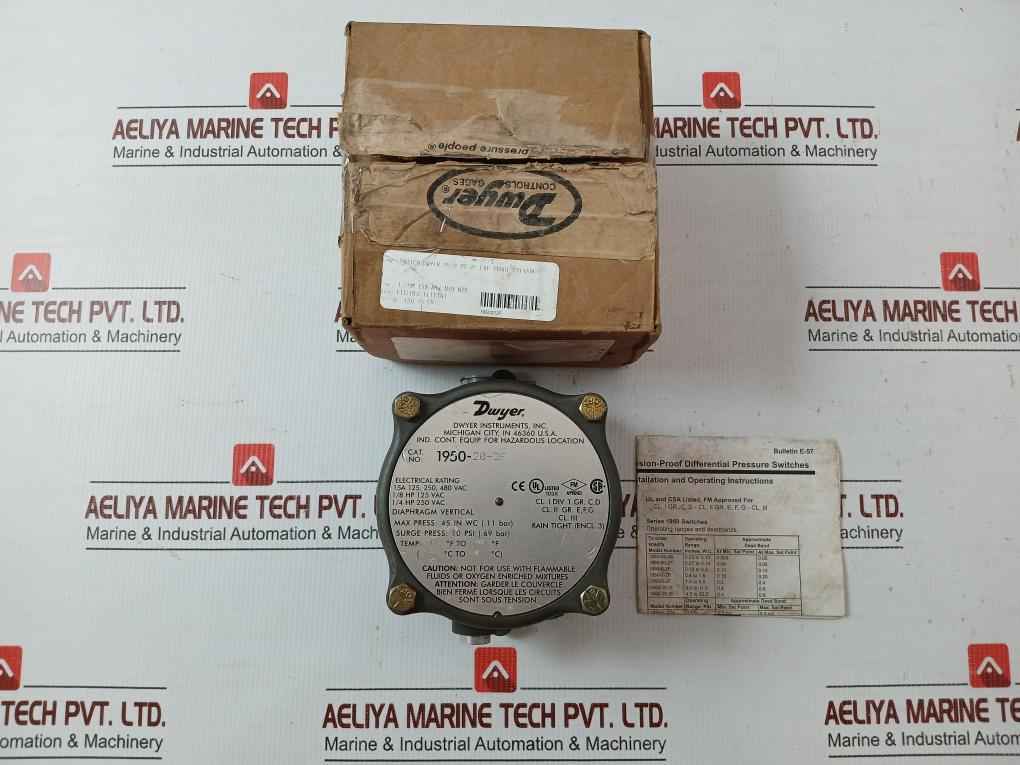 1950-20-2F Explosion-proof Differential Pressure Switch Dwyer
