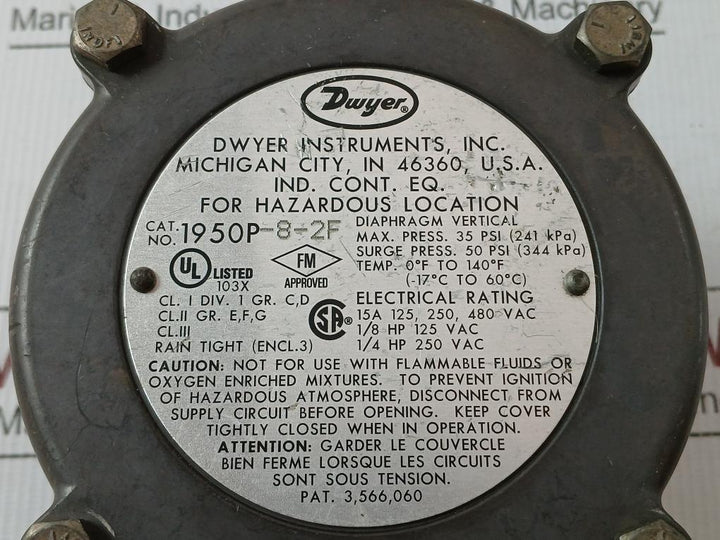 Dwyer 1950P-8-2F