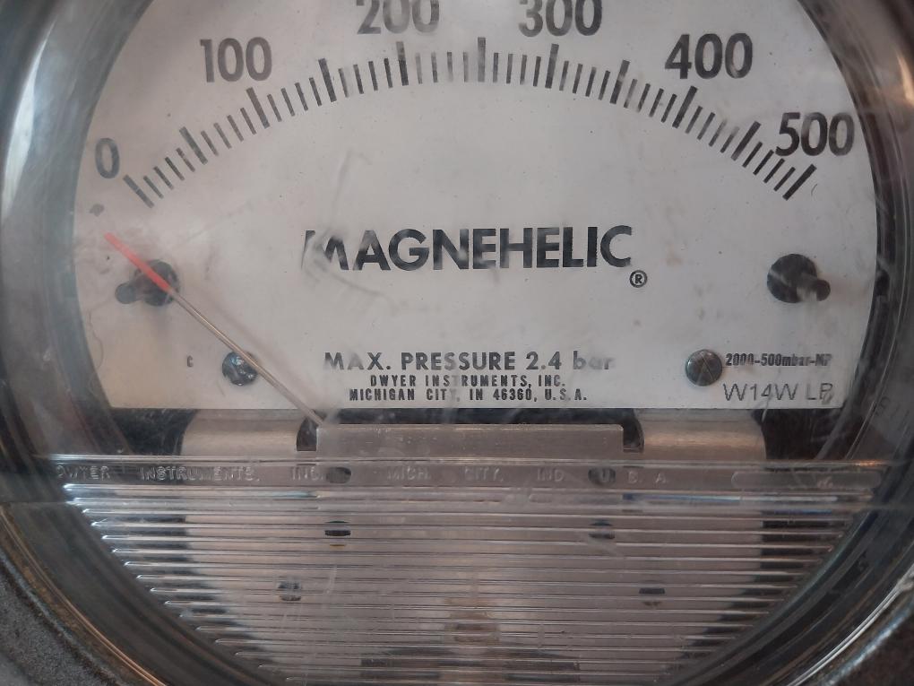 Dwyer 2000-500Mbar-mp Magnehelic Differental Pressure Gauge 0-500Mbar