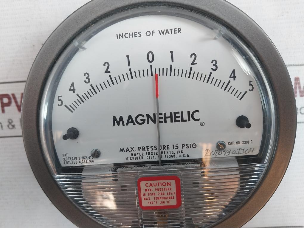 Dwyer 2310 C Magnehelic Differential Pressure Gauge 20809301104 15Psig (100 Kpa)