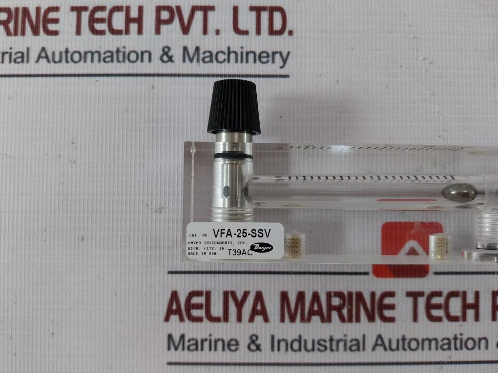 Dwyer Vfa-25-ssv Flow Meter 690 Kpa 100 Psig Max T39Ac