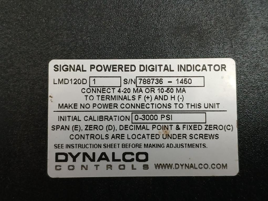 Dynalco Lmd120D 1 Loop Signal Powered Digital Indicator