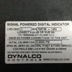 Dynalco Lmd120D 1 Loop Signal Powered Digital Indicator