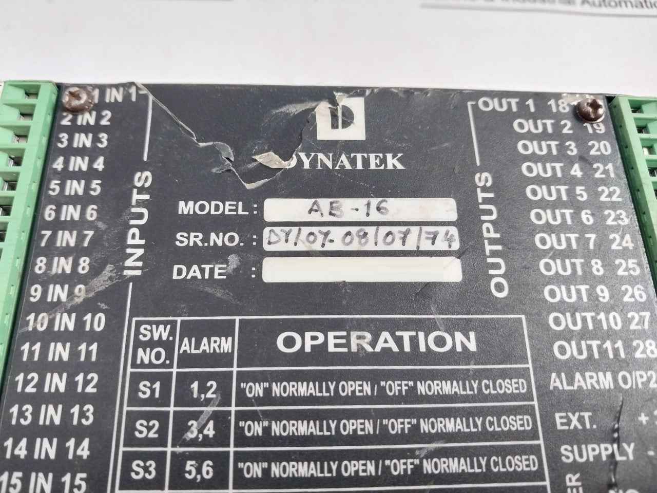 Dynatek Ab-16 Alarm Annunciator 230Vac 100Ma