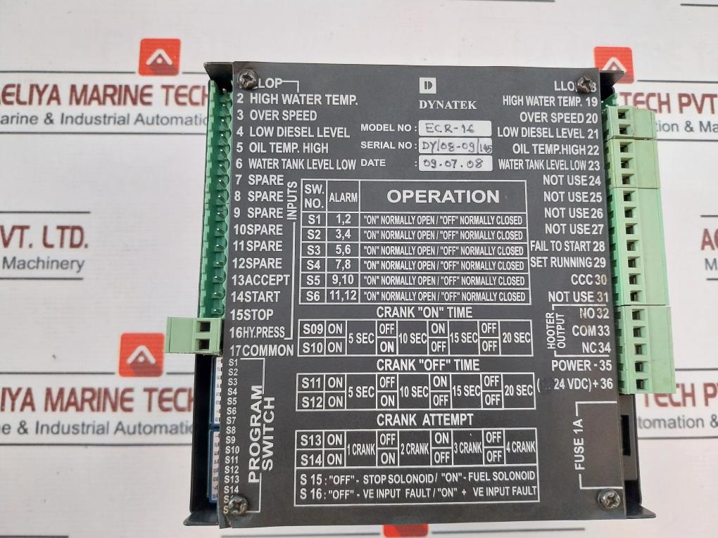 Dynatek ECR-16 Alarm Annunciator 24VDC
