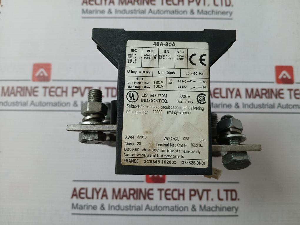 Dz2Fg 48A-80A Overload Relay Base 8Kv 1000V 50-60 Hz B600 R300 Iec 947-1/947-4-1