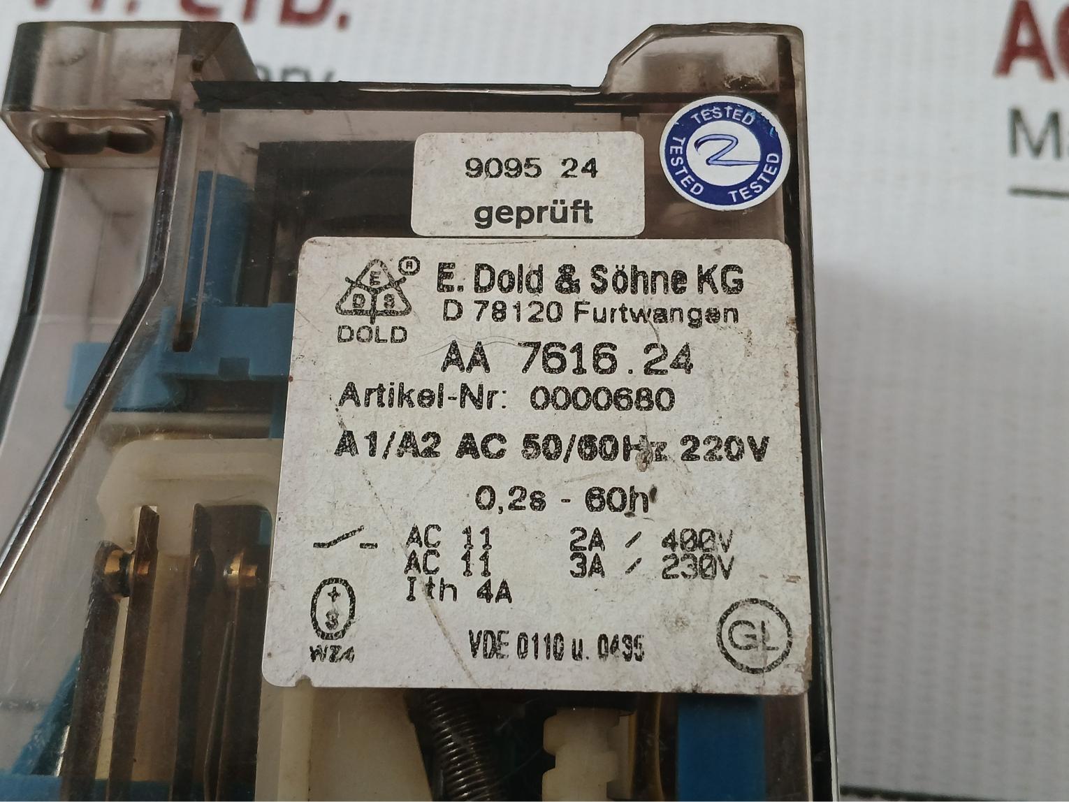 E.Dold & Sohne Aa7616.24 Mini Time Relay 50/60hz 220v