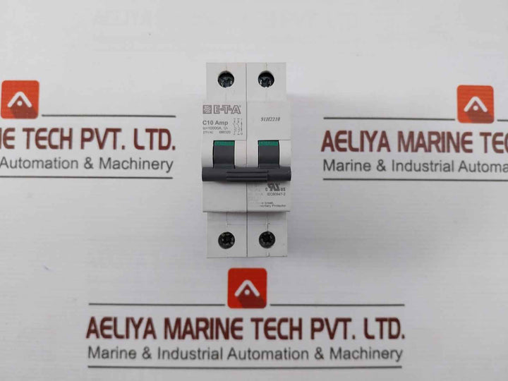 E-t-a 91H2210 2 Pole Thermal-magnetic Circuit Breaker 1-ph 10000A 277Vac 10Ka