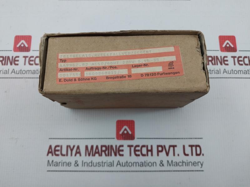 E. Dold & Sohne 220Vac Off-delay Time Relay Aa 9962.82